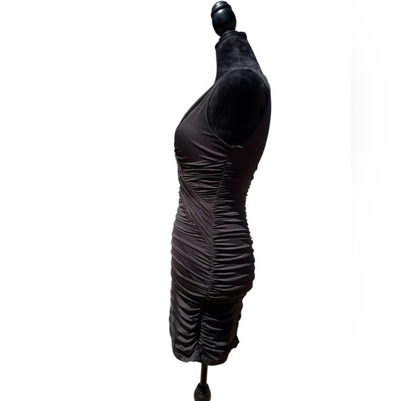 Nikibiki Black Ruched Mini Dress size Small - Picture 5 of 13